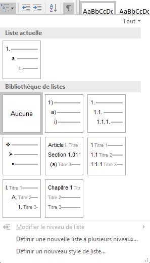 Numéroter les titres